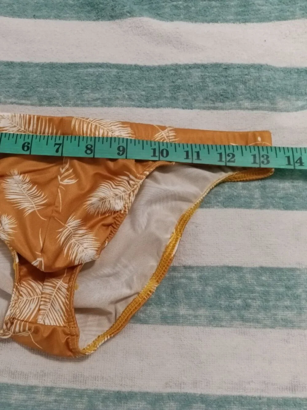 NIB UNBRANDED TAN LEAF PATTERN UNDERWEAR BRIEF, ASIAN SIZE 
